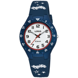 Lorus Kinderhorloge 100m Raceauto Blauw