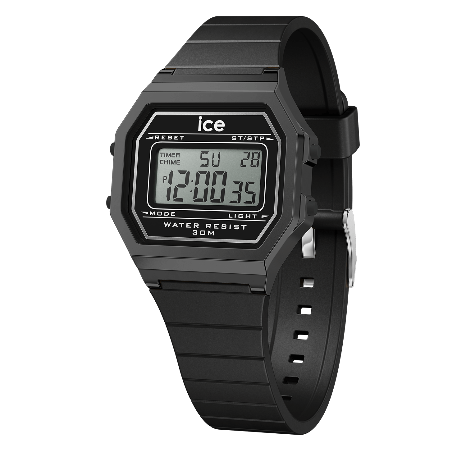 Ice-Watch Ice-Digit Retro Zwart Digitaal Kinderhorloge Small 32 mm