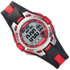 Tekday Digitaal Stopwatch Horloge Alarm 100m Rood