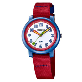 Calypso Kinderhorloge Nylon Bandje 32mm Blauw