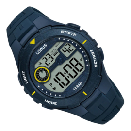 Lorus Digitaal Horloge Alarm Chronograaf 10ATM 36mm Blauw