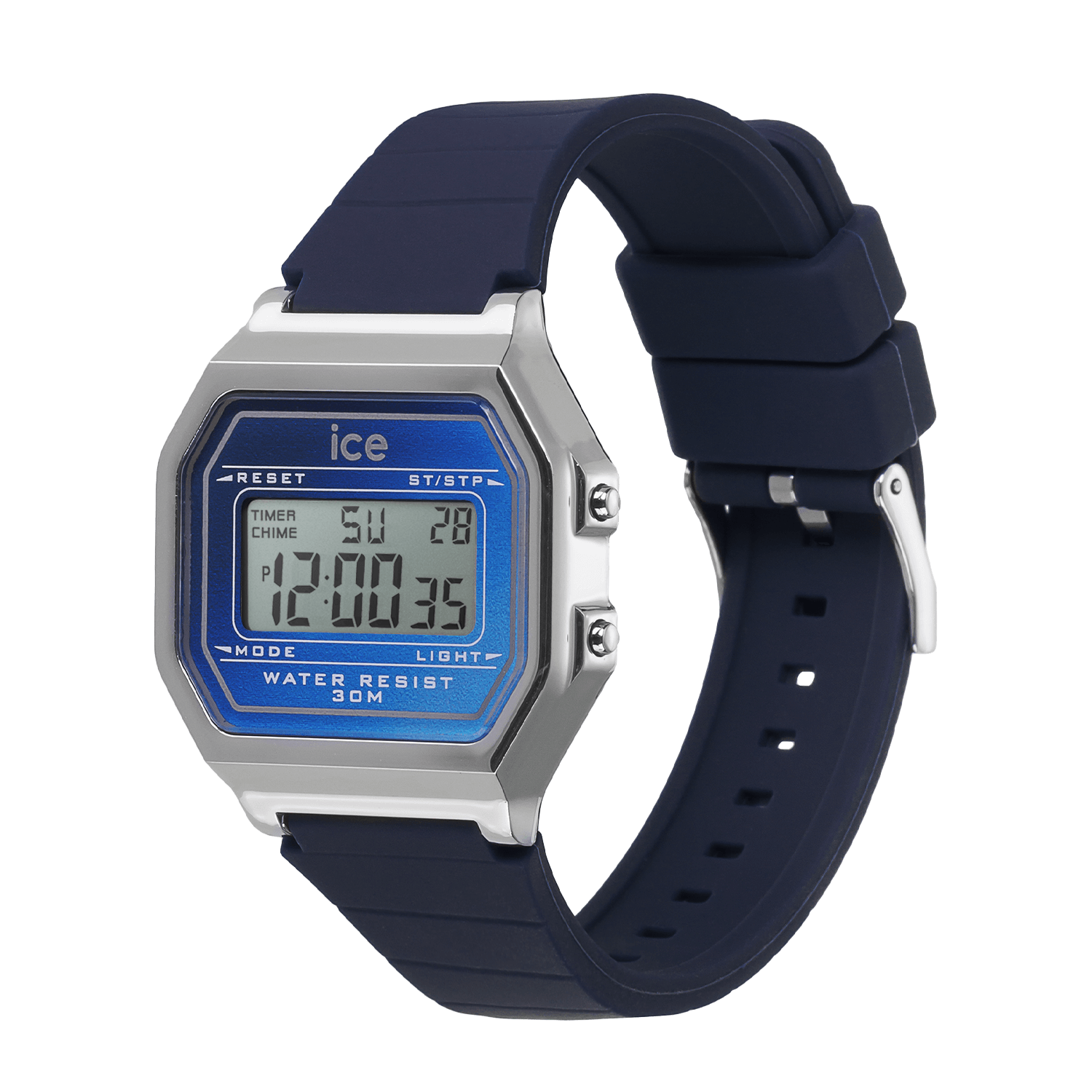 Ice-Watch Ice-Digit Retro Blauw Digitaal Kinderhorloge Small 32 mm