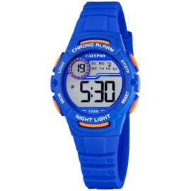 Calypso Digitaal Kinderhorloge Stopwatch 10ATM 33mm Blauw