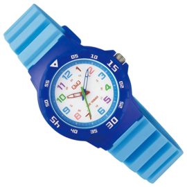 Q&Q Waterdicht Kinderhorloge Blauw Azuur 32mm