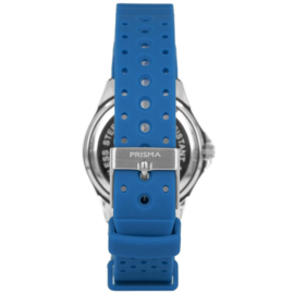 Prisma Pro Diver RVS Duikhorloge 100m Datum Blauw/Wit