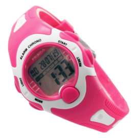 Prisma Digitaal Meidenhorloge Roze 5 Alarmen + Stopwatch