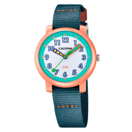 Calypso Kinderhorloge Nylon Bandje 32mm Oranje