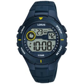 Lorus Digitaal Horloge Alarm Chronograaf 10ATM 36mm Blauw