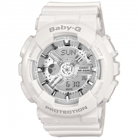 Casio Baby-G Analoog Digitaal Wit Zilver - 5 Alarmen