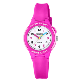 Calypso Kinderhorloge Wijzerplaatverlichting 10ATM 30mm Roze