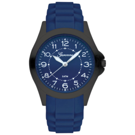 Garonne Jongenshorloge Rubberen Schakelband Blauw 33 mm