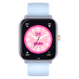 Ice-Watch Ice Smart Junior 2.0 Purple Soft Blue Analoog Digitaal Kinder Smartwatch 35,7mm