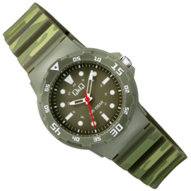Q&Q Waterdicht Kinderhorloge Camo Legergroen 32mm