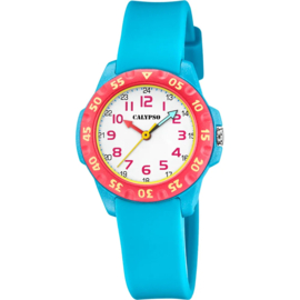 Calypso Kinderhorloge met Draaibare Bezel 10ATM 32mm Turquoise