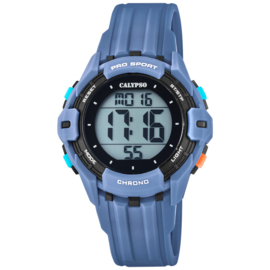 Calypso Kinderhorloge Alarm-Chrono 10 ATM 37mm Blauwgrijs