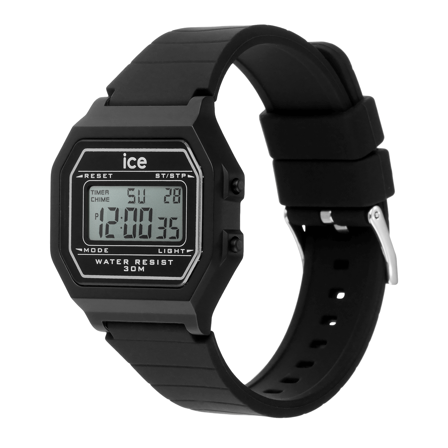 Ice-Watch Ice-Digit Retro Zwart Digitaal Kinderhorloge Small 32 mm