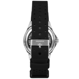 Prisma Pro Diver RVS Duikhorloge 100m Datum Zwart/Wit