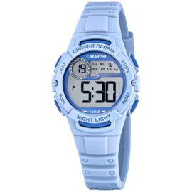Calypso Digitaal Kinderhorloge Stopwatch 10ATM 33mm Lichtblauw