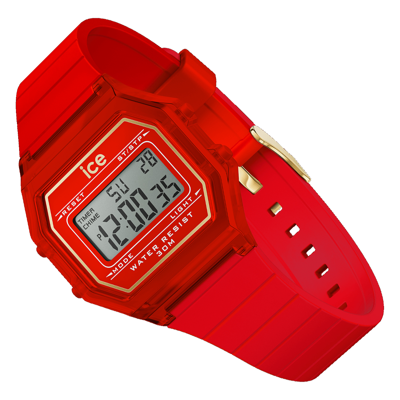 Ice-Watch Ice-Digit Retro Rood Digitaal Kinderhorloge Small 32 mm