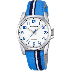 Calypso Junior Analoog Kinderhorloge 32mm Lichtblauw Wit