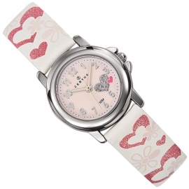 Certus Meisjes Horloge Hartjes 26mm Roze