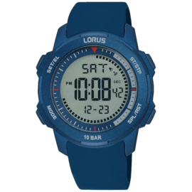 Lorus Digitaal Horloge Alarm Chrono 10ATM 40mm Blauw