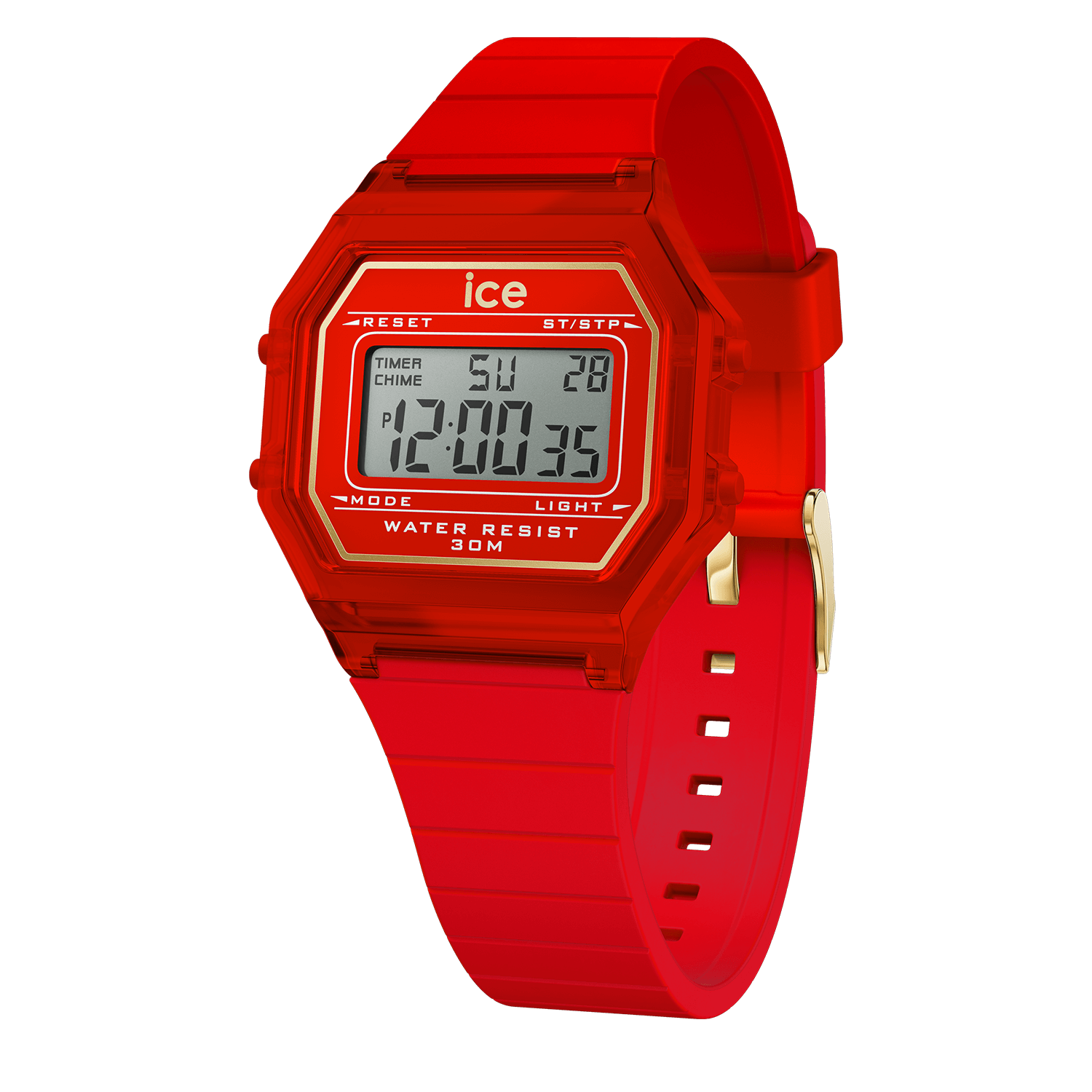 Ice-Watch Ice-Digit Retro Rood Digitaal Kinderhorloge Small 32 mm