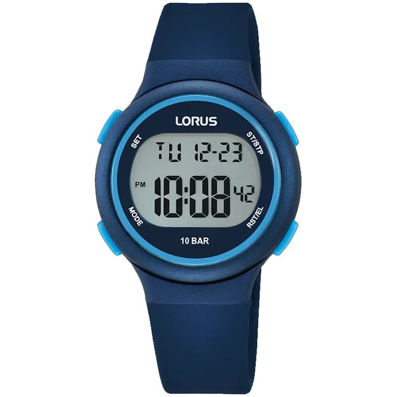 Lorus Digitaal Kinderhorloge Alarm Stopwatch Waterdicht Blauw - 32mm