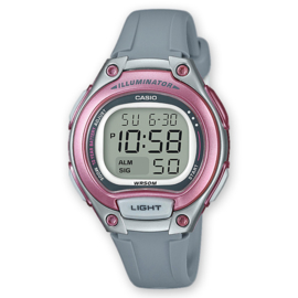 Casio Digitaal Kinderhorloge Alarm Grijs/Roze 34mm