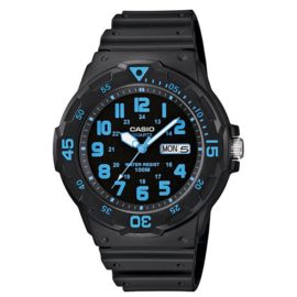 Casio Tienerhorloge Dag/Datum 10ATM Zwart/Blauw