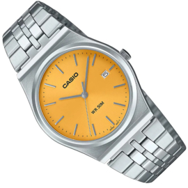 Casio Timeless Horloge met Datum Geel 35mm