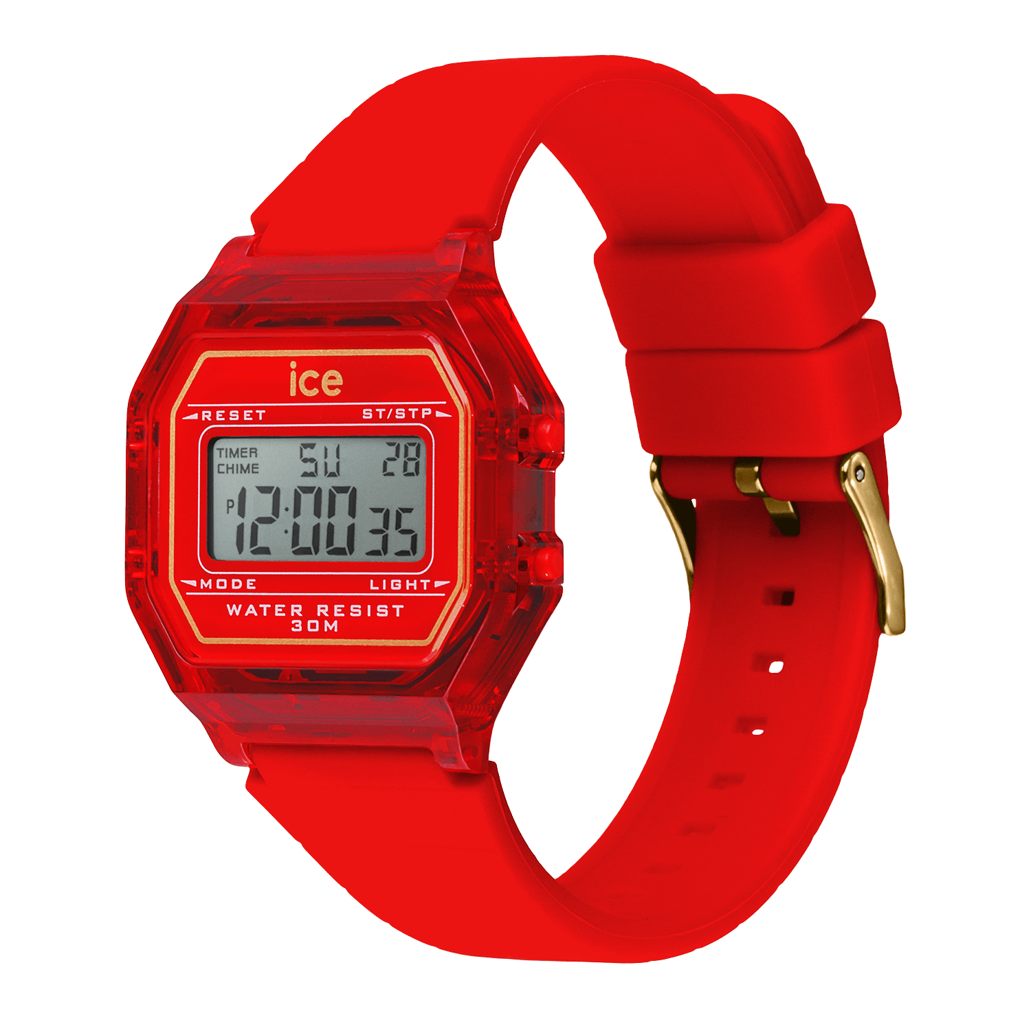 Ice-Watch Ice-Digit Retro Rood Digitaal Kinderhorloge Small 32 mm