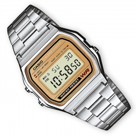 Casio Alarm Chrono Digitaal Horloge Brons 34mm