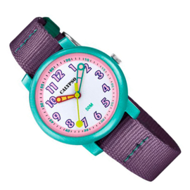 Calypso Kinderhorloge Nylon Bandje 32mm Zeegroen