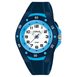 Lorus Kinderhorloge met Wijzerplaatverlichting 10 ATM 35mm Blauw