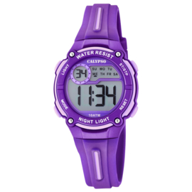 Calypso Digitaal Chrono-Alarm Kinderhorloge 33mm Paars