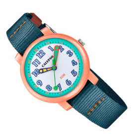 Calypso Kinderhorloge Nylon Bandje 32mm Oranje