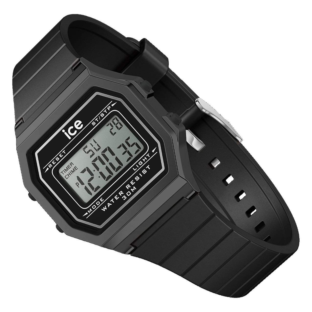 Ice-Watch Ice-Digit Retro Zwart Digitaal Kinderhorloge Small 32 mm