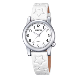 Calypso Meisjeshorloge Sterretjes 29mm Wit