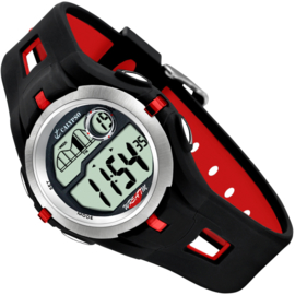 Calypso Digitaal Tienerhorloge Stopwatch 2 Alarmen 42mm Rood