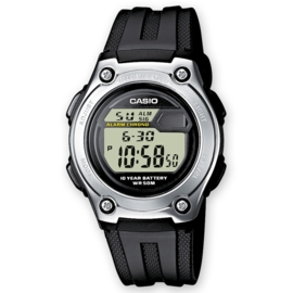 Casio Digitale Alarm Chronograaf GMT Zwart 37mm