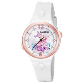 Calypso Eenhoorn Horloge Wijzerplaatverlichting 32mm Wit