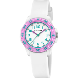 Calypso Kinderhorloge met Draaibare Bezel 10ATM 32mm Wit