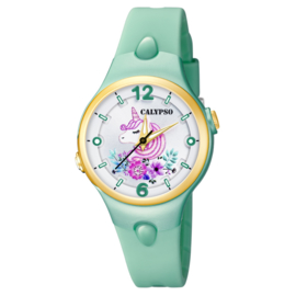 Calypso Eenhoorn Horloge Wijzerplaatverlichting 32mm Zeegroen