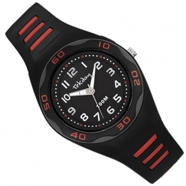 Tekday Horloge met Cijferverlichting 100m Zwart/Rood
