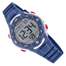 Calypso Digitaal Kinderhorloge Stopwatch 10ATM 35mm Blauw