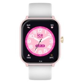 Ice-Watch Ice Smart Junior 2.0 Pink White Analoog Digitaal Kinder Smartwatch 35,7mm