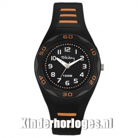 Tekday Horloge met Cijferverlichting 100m Zwart/Oranje