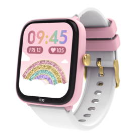 Ice-Watch Ice Smart Junior 2.0 Pink White Analoog Digitaal Kinder Smartwatch 35,7mm