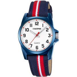 Calypso Junior Analoog Kinderhorloge 32mm Blauw Rood